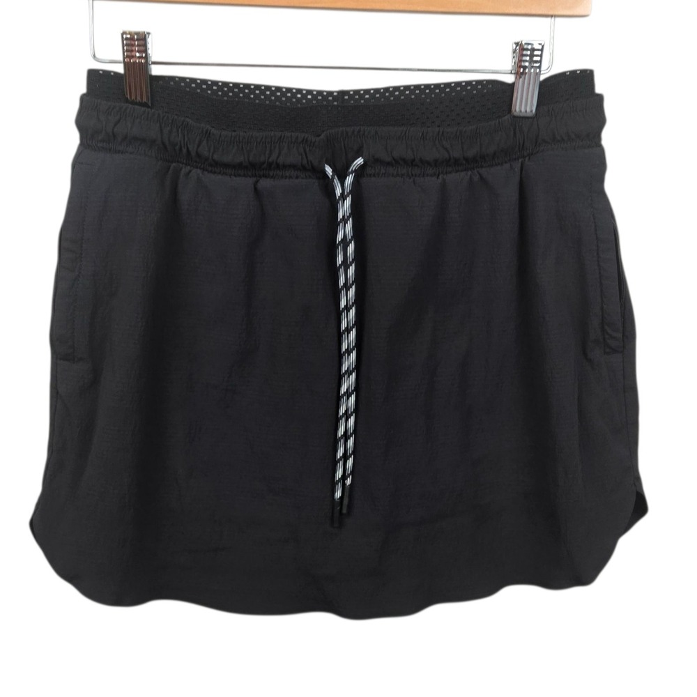Athleta Crest Skort Black Tennis Golf Athletic Skirt Shorts Size 6